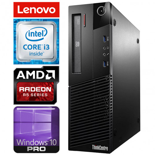  Lenovo M83 SFF i3-4150 4GB 120SSD R5-340 2GB DVD WIN10Pro 