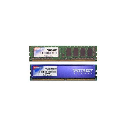  Patriot Memory PSD34G13332 atminties modulis 4 GB DDR3 1333 MHz 