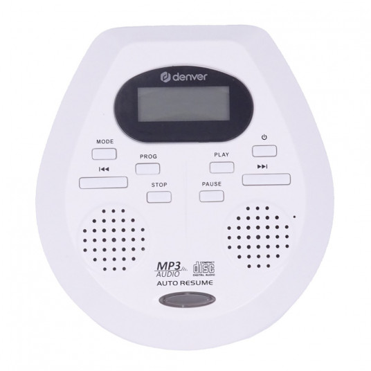  Discman z funkcją automatycznego wznawiania i anti-shock biały 