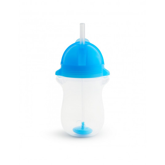  MUNCHKIN gertuvė su šiaudeliu ir svareliu, mėlyna, 12mėn+, 296ml, 012461 