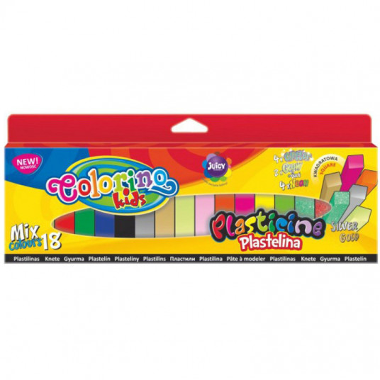  COLORINO CREATIVE plastelinas 18 spalvų, 57424PTR 