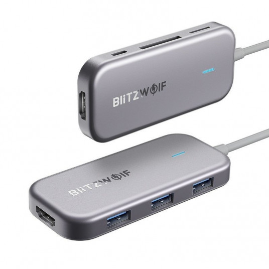  BlitzWolf BW-TH5 Hub 7in1 USB-C / 3x USB 3.0 / HDMI / USB-C PD / SD / MicroSD 