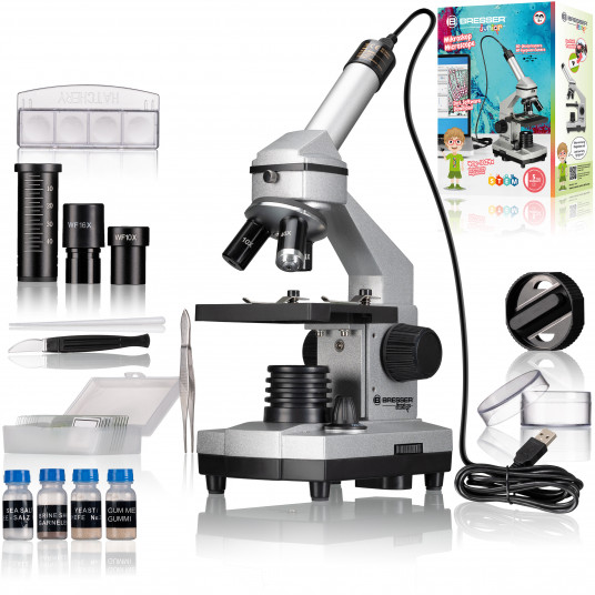 Mikroskopas su HD okuliaro kamera BRESSER JUNIOR 40x-1024x