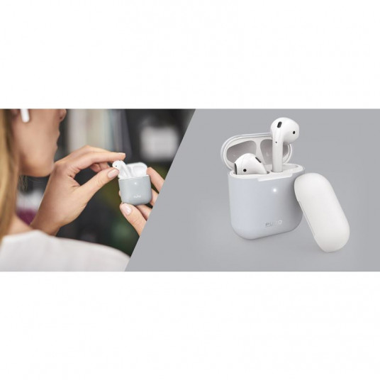  Silikoninis dėklas PURO ICON skirtas AirPods 1&2 / APCASE2WHI 