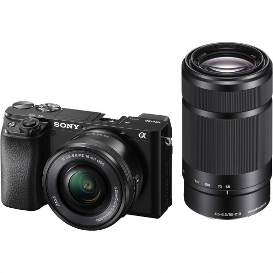  Sony A6100 + 16-50mm OSS + 55-210mm OSS (Black) | (ILCE-6100Y/B) | (α6100) | (Alpha 6100) 