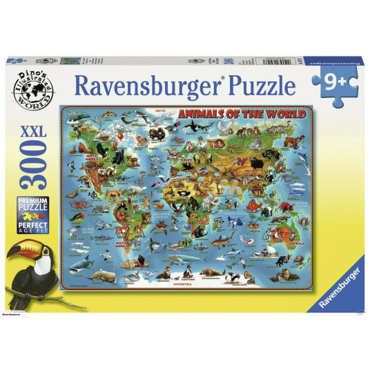 RAVENSBURGER dėlionė Gyvūnai visame pasaulyje, 300d., 13257