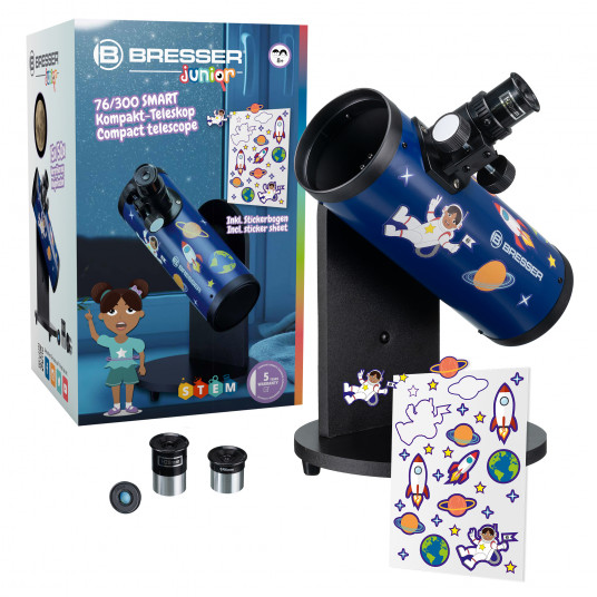 Kompaktiškas teleskopas BRESSER JUNIOR 76/300 SMART