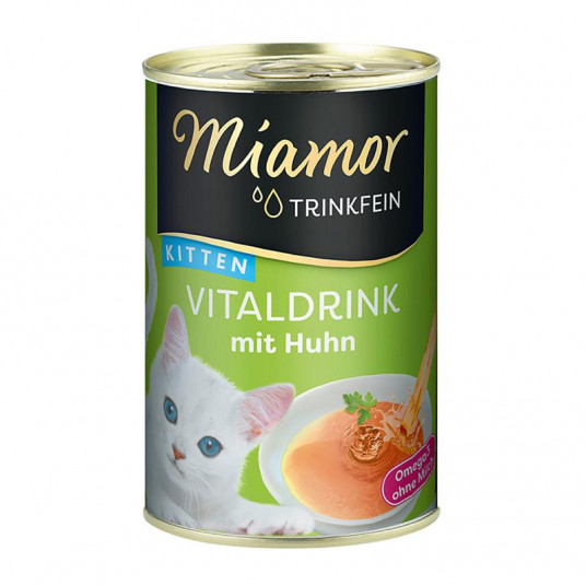  Trinkfein Vitaldrink jaunų kačių pašaro papildas - gėrimas su vištiena, 135 ml 