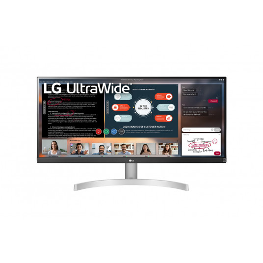  LG UltraWide Monitor with FreeSync 29WN600-W 29 ", IPS, WFHD, 2560 x 1080 pixels, 21:9, 5 ms, 250 cd/m², Grey/Silver 