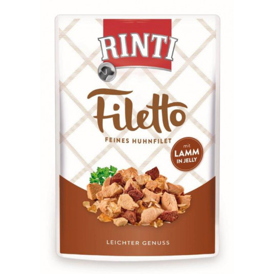Rinti Filetto suaugusių šunų konservuotas pašaras su vištiena ir ėriena 100 g