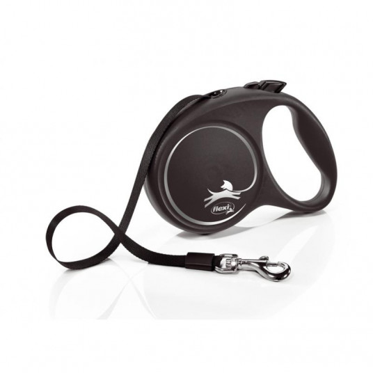 Flexi Black Design L, iki 50kg 5m, juostelinis, juodos spalvos