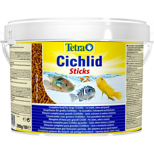 Ciklidų ir kitų didelių žuvų pašaras lazdelėmis, 10 l