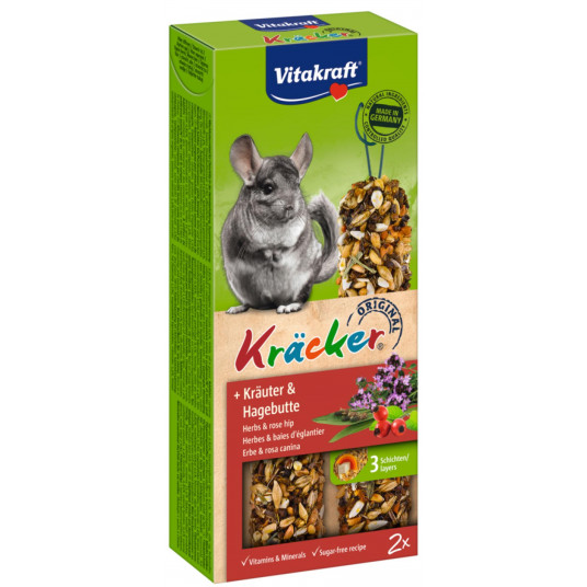 Kracker Gardėsis šinšiloms su žolelėmis