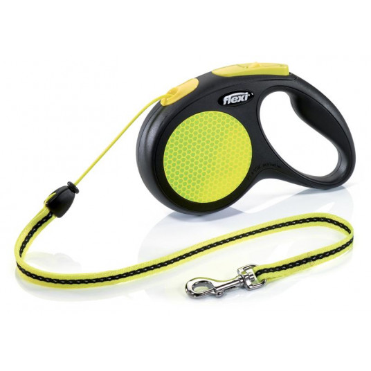 Flexi New Neon M, virvelinis, iki 20kg, 5m
