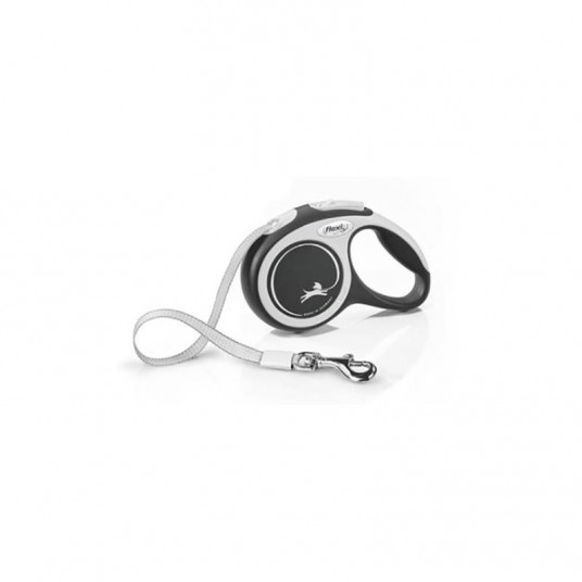 Flexi New Comfort S, iki 15kg 5m juostelinis, juodos spalvos