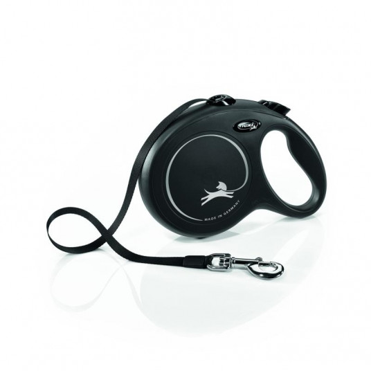  Flexi Classic L, iki 50kg 8m, juostelinis, juodos spalvos 