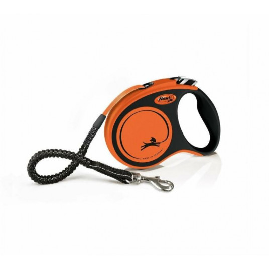 Flexi Xtreme L, iki 65 kg, 5 m, oranžinis