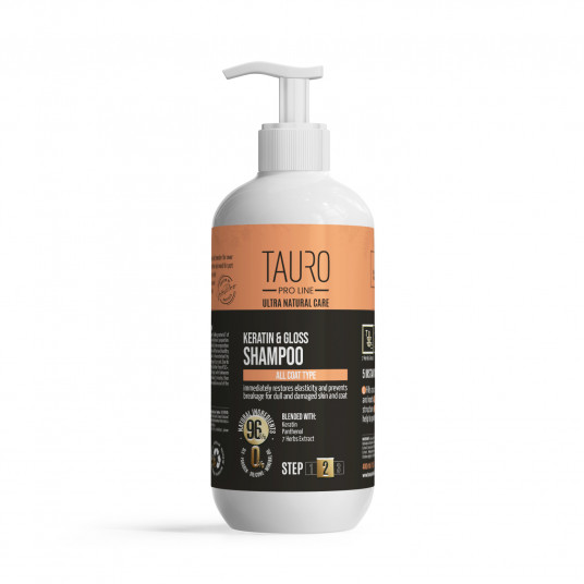  Ultra Natural Care šampūnas su keratinu šunų ir kačių kailio priežiūrai 400 ml 