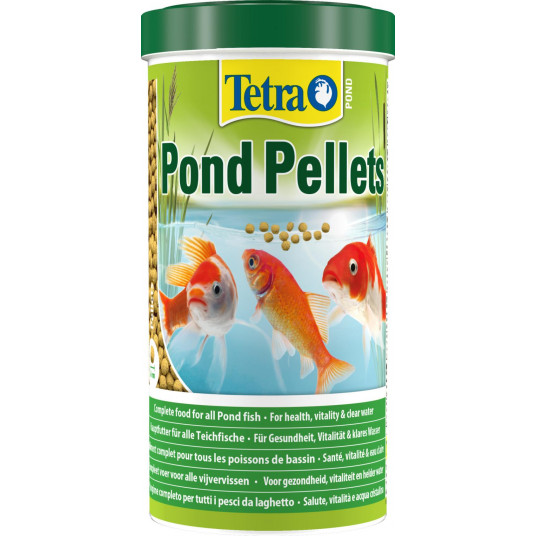 Pellets medium Pašaras tvenkinio žuvims nuo 20cm granuliuotas, 1 l
