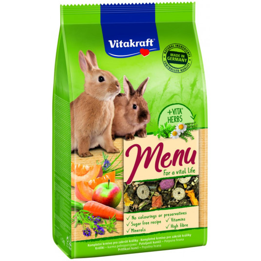  Menu visavertis nykštukinių triušių pašaras 1 kg 