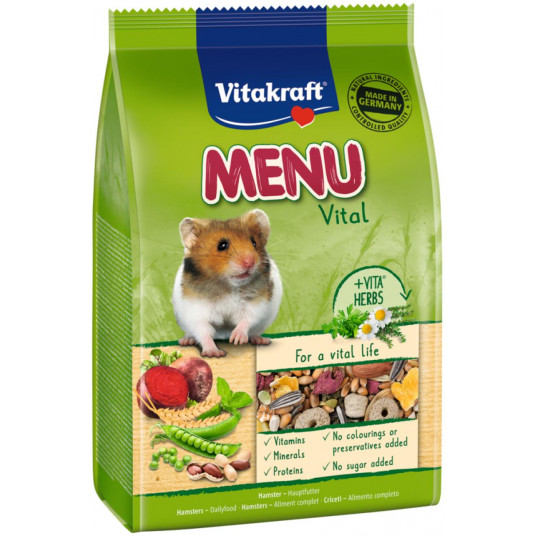 Menu Premium Hamster Pašaras su riešutais žiurkėnams 400 g