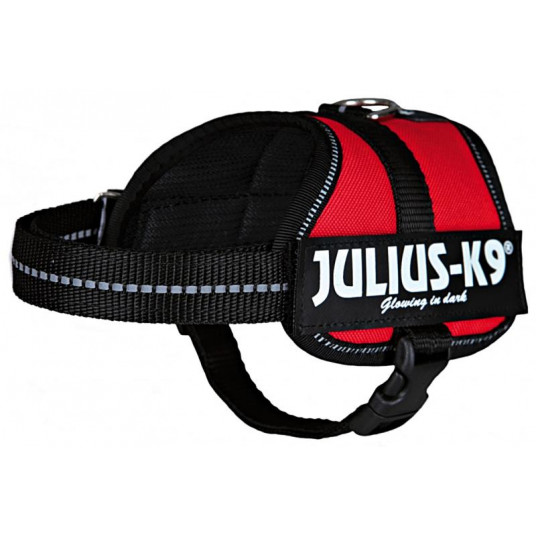  Petnešos Julius-K9 raudonos spalvos, Mini/M: 51–67 cm 