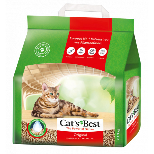  CAT‘S BEST ORIGINAL Sušokantis natūralus pjuveninis kraikas 5 L, (2.1kg) 