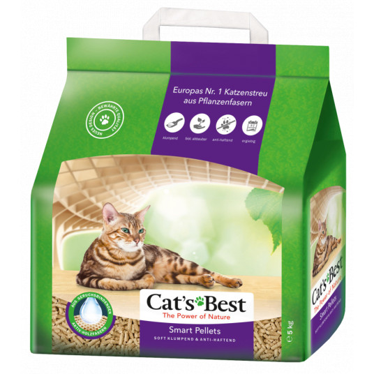  CAT‘S BEST SMART PELLETS Sušokantis medžio drožlių kraikas katėms 10 l 