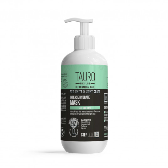 Ultra Natural Care kaukė intensyviai drėkinanti šunų ir kačių baltą-šviesų kailį bei odą 400 ml