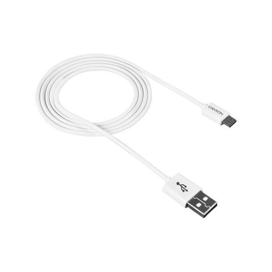  Kabelis CANYON Micro USB 1M White 