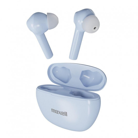  Maxell Dynamic+ belaidės ausinės su įkrovimo dėklu Bluetooth mėlynos spalvos 