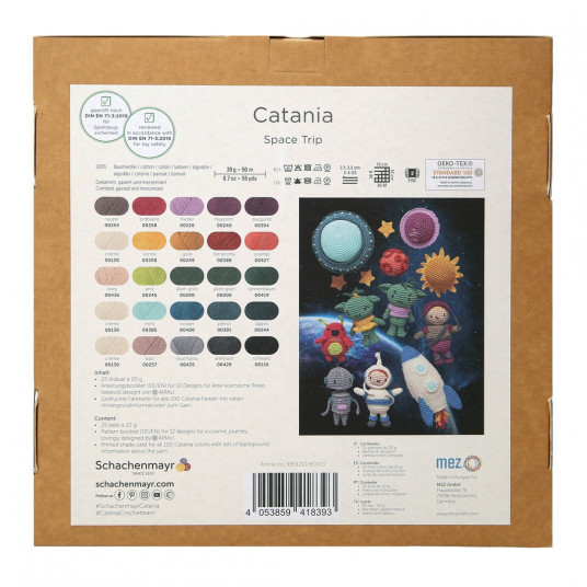  Nėrimo rinkinys (25 spalvos) Catania Space Trip DE/EN 