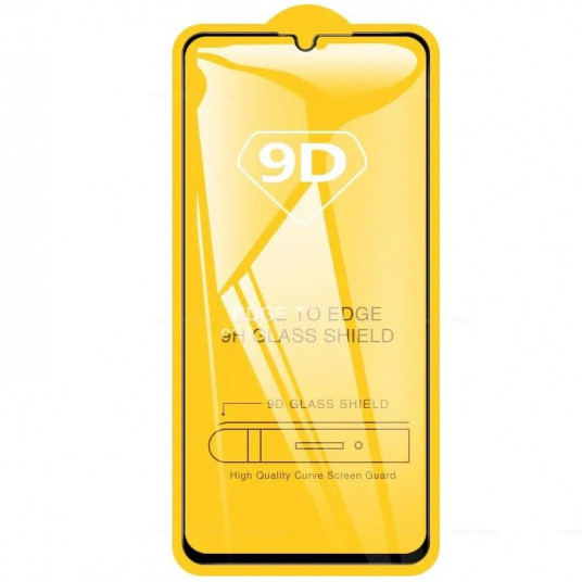 RoGer Full Face 9D Tempered Glass Full Coveraged with Frame Xiaomi Mi 10 Lite Black