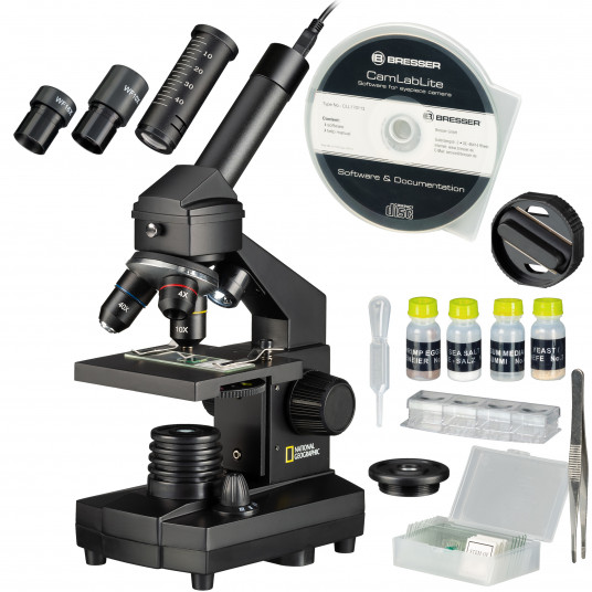 Mikroskopo rinkinys 40x-1024x USB NATIONAL GEOGRAPHIC