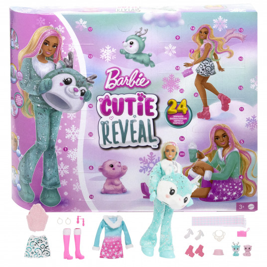  Barbės „Cutie Reveal“ advento kalendorius HJX76 