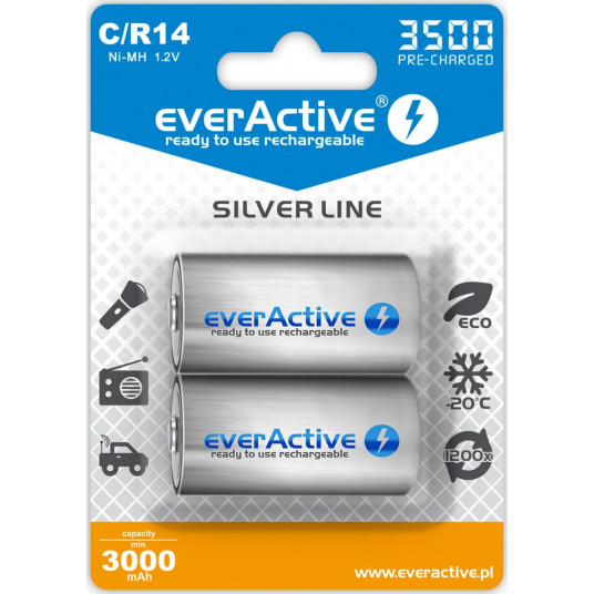  Akumulatorius everActive R14/C Ni-MH 3500 mAh paruoštas naudoti 