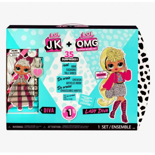 L.O.L. SURPRISE - lėlės J.K. Diva ir O.M.G. Lady Diva 2 vnt. OMG JK Seria 1, 423157