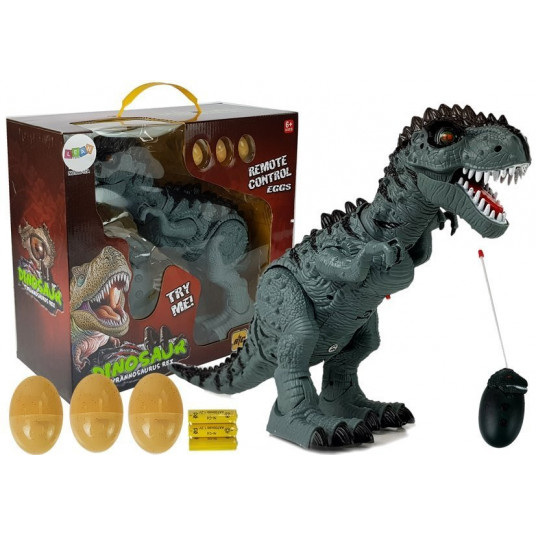 Nuotoliniu būdu valdomas „Dinosaur“ dedantis kiaušinius, pilkas