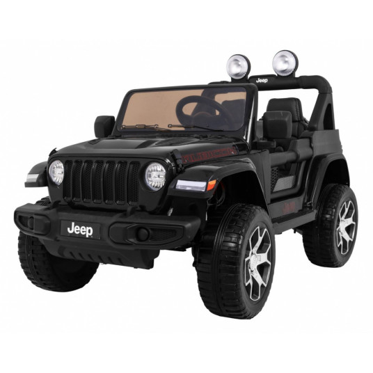  Elektromobilis Jeep Wrangler Rubicon, juodas 