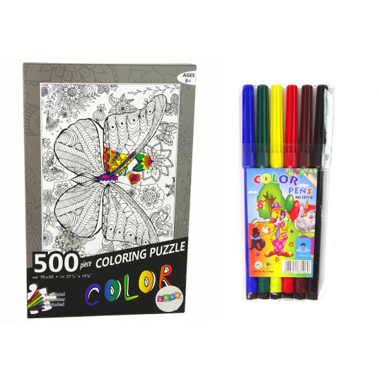 Spalvinimo dėlionė 500 el., drugelis