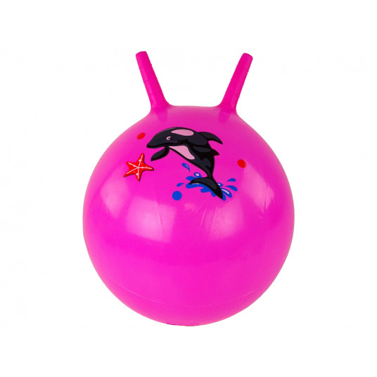  Šokinėjimo kamuolys 45 cm, rožinis su delfinu 