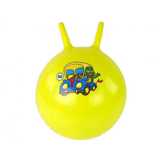 Šokinėjimo kamuolys 45 cm, geltonas su vėžliu