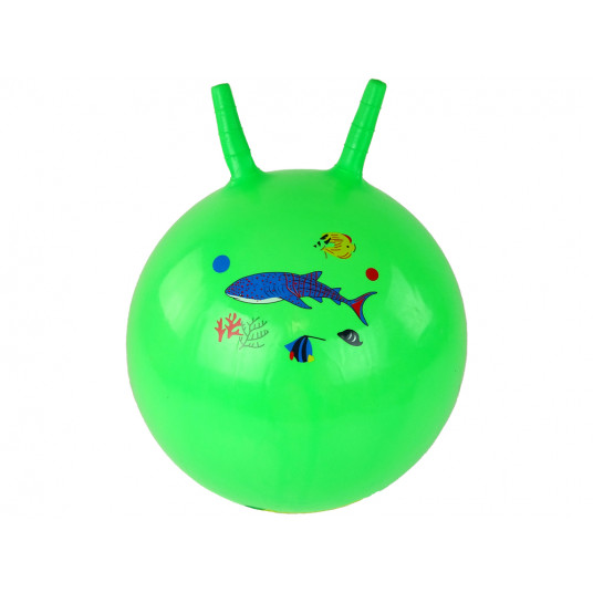 Šokinėjimo kamuolys 45 cm, žalias su rykliu