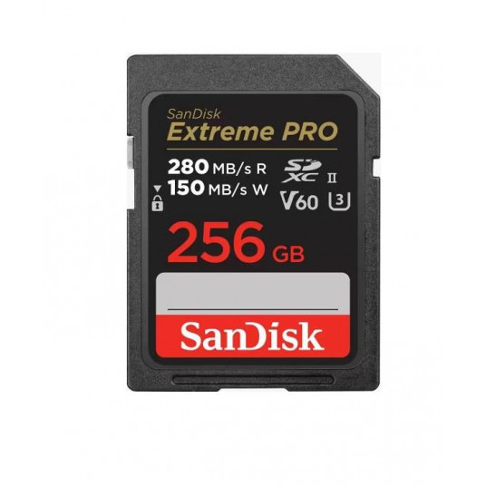  SanDisk SDXC 256GB Extreme Pro 280/150 MB/s V60 UHS-II 