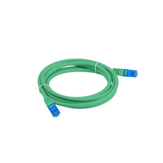  PATCHCORD KAT.6A S/FTP LSZH CCA 1M ZIELONY FLUKE PASSED LANBERG 