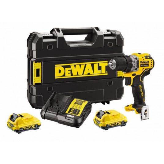  DEWALT DCD701D2-QW Belaidis gręžtuvas 2x 12V 2Ah XR TSTAK Juoda, Geltona 