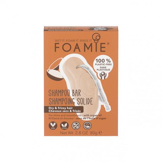  Foamie - Kiss Me Argan Solid Shampoo for Dry and Curly Hair (Shampoo Bar) 80 g 