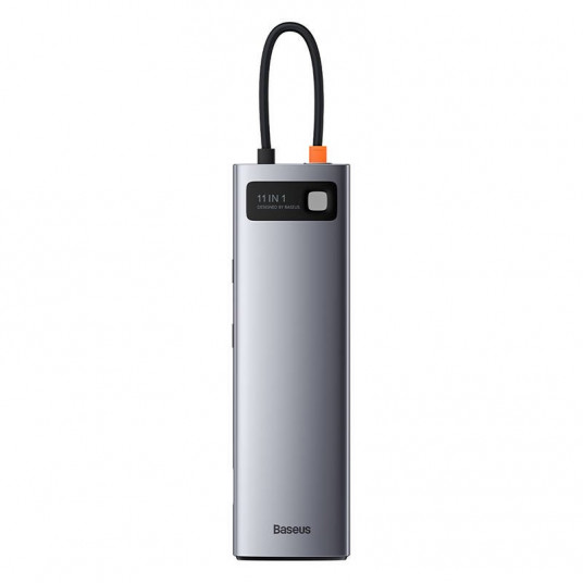  Baseus Metal Gleam Series Hub 11w1, USB-C do 3x USB 3.0 + 2x HDMI + USB-C PD + Ethernet RJ45 + microSD/SD + VGA + AUX 