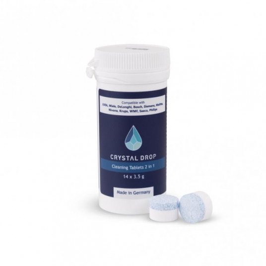 CRYSTAL DROP 2 fazių valymo tabletės (14 vnt. x 3.5 g)
