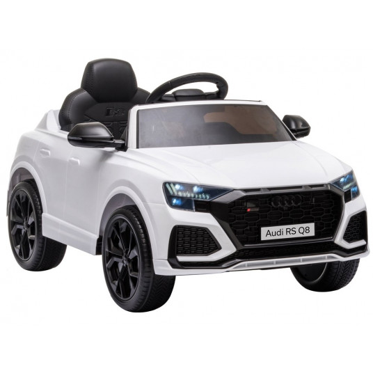 Vienvietis elektromobilis Audi RS Q8, baltas